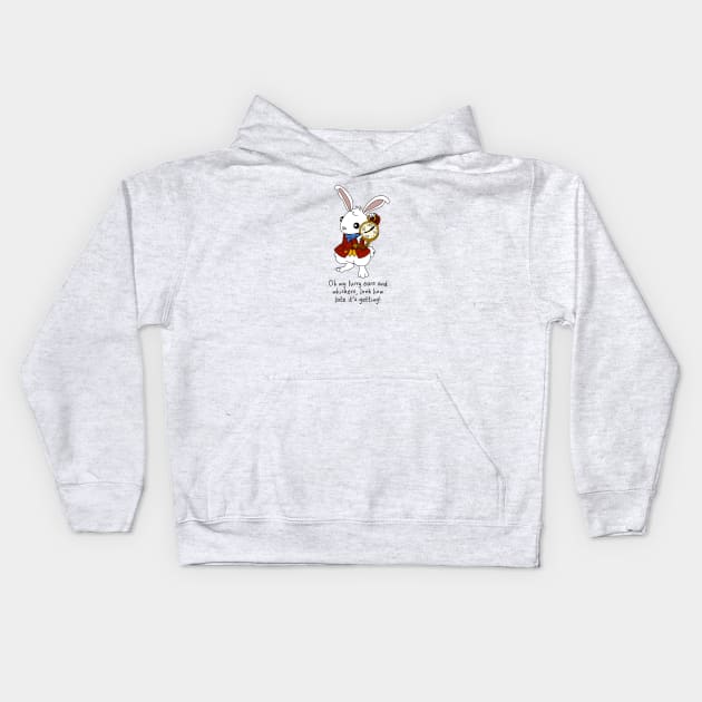 White Rabbit - Alice in Wonderland Kids Hoodie by The Lemon Stationery & Gift Co